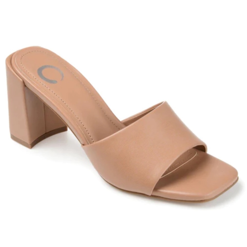🤎Stunning tan Alisia block heel slip on sandal. Brand new without box, sz 12